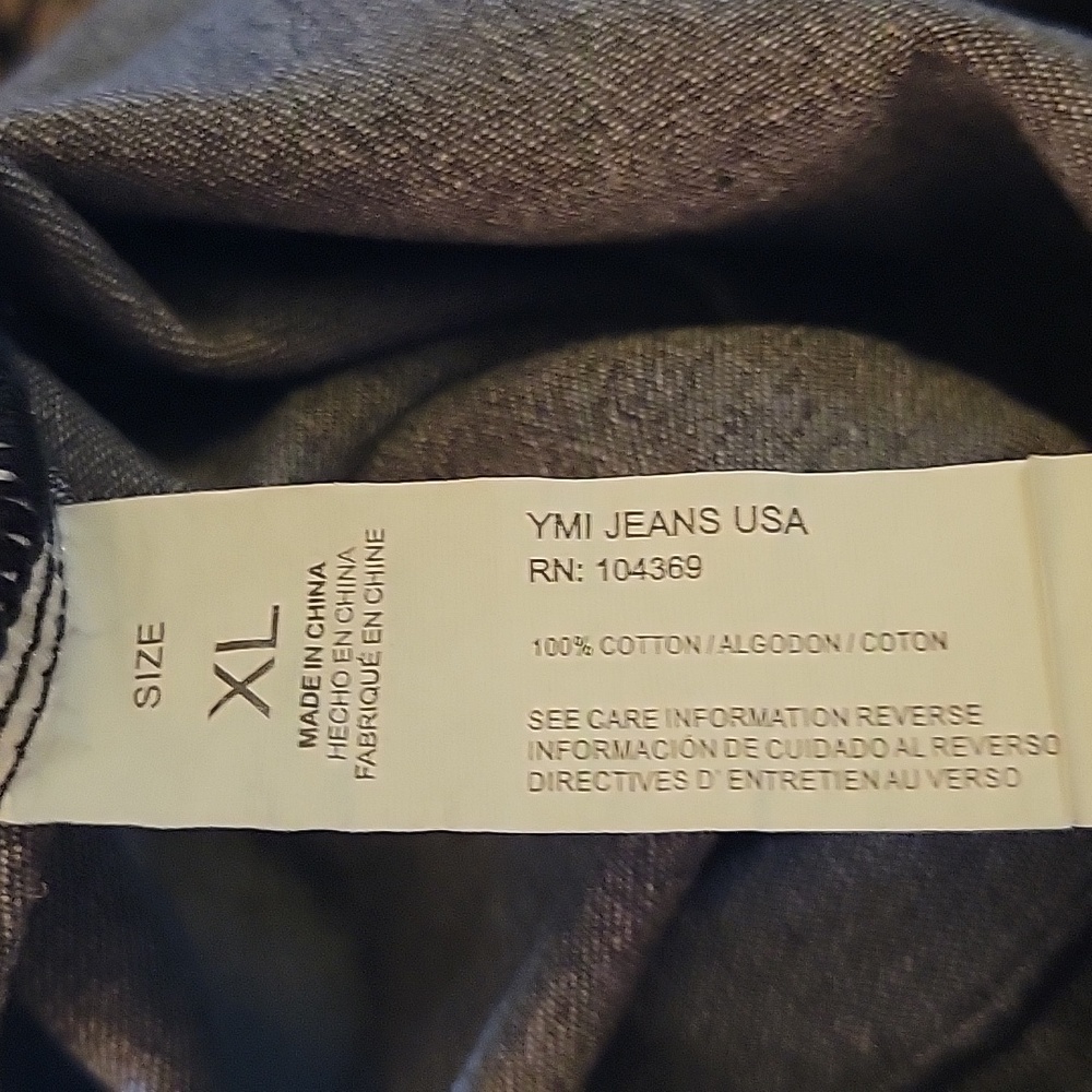 YMI With Love potassium+hsand gray denim jean shacket Cotton oversized XL NEW… - Picture 10 of 11